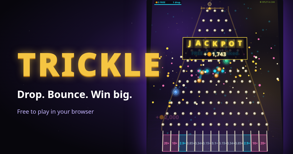 Trickle · Drop. Bounce. Win big.